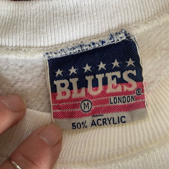 VTG Blues London Oxford University Crewneck Pullover Sweater! Medium. 80’s. - Picture 12 of 13